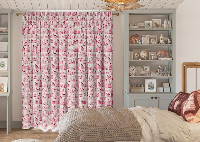 Magic Castle, Princess Pink - Made to Measure Curtains - Image 6